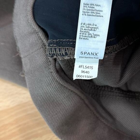 Spanx Jean-ish Ankle Leggings twill Brown size small - Picture 9 of 9